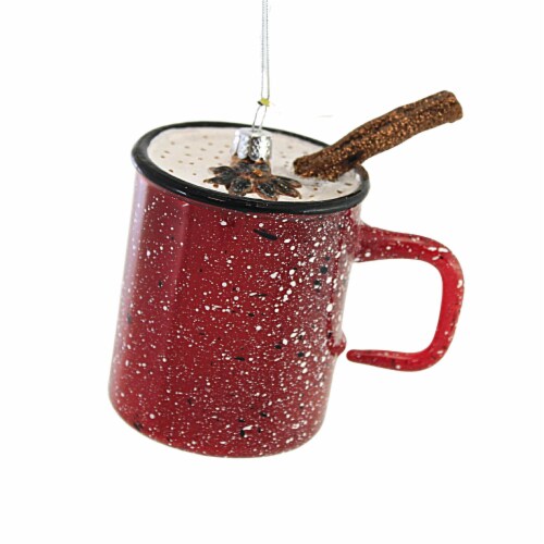 Holiday Ornament Spiced Eggnog Glass Ornament Food Drink Christmas Go8375 Perspective: front