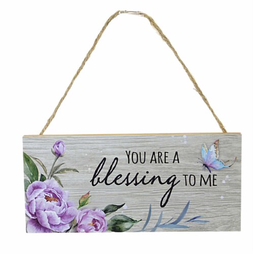 Home Decor Floral Sentiment Plaque Wood Friends Family Love Er63788 Blessing Perspective: front