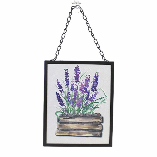 Home Decor Lavender Wildflower Wall Decor Metal Mother's Day Cg17691 Planks3 Perspective: front