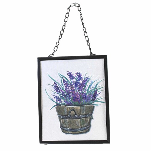 Home Decor Lavender Wildflower Wall Decor Metal Mother's Day Cg176913 Barrell Perspective: front