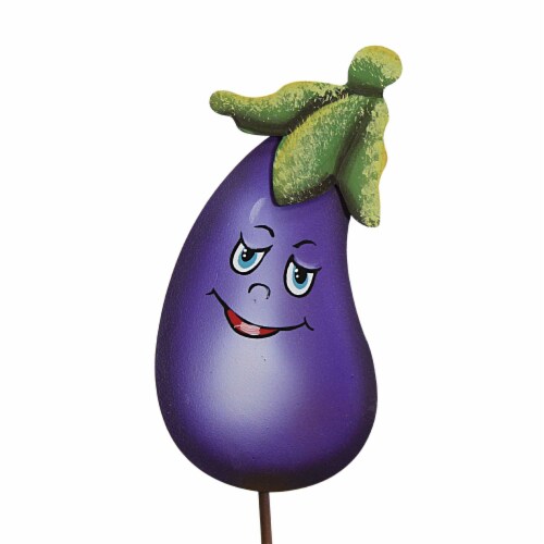 Home & Garden Vegetable Garden Marker Metal Stake Summer S22049 Eggplant Perspective: front