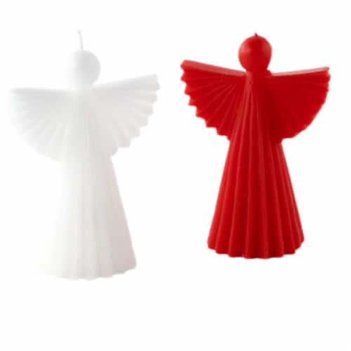 Christmas Angel Candels Wax Retro Decor Set Of 2 Ne0403 Perspective: front