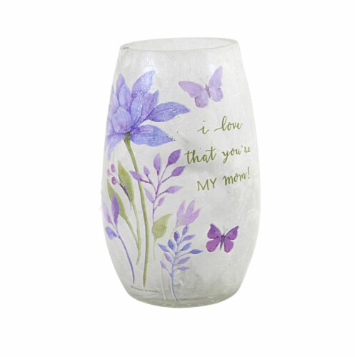 Stony Creek Love You Lit Small Vase Glass Mothers Day Flowers Rcm2204 My Mom Perspective: front