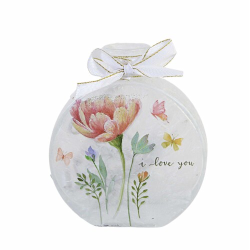Stony Creek Love You Lit Jar With Ribbon Mother's Day Flowers Electric Rcm2217 Love Perspective: front