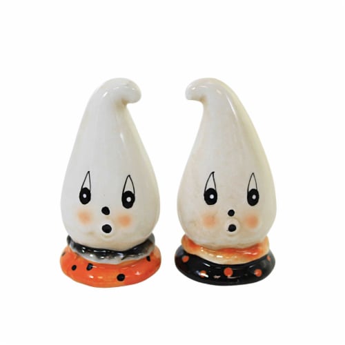 Tabletop Ghost Salt And Pepper Shakers Halloween Boo Spooky Shaker R0016  Blk/Or, 1 - Fry's Food Stores