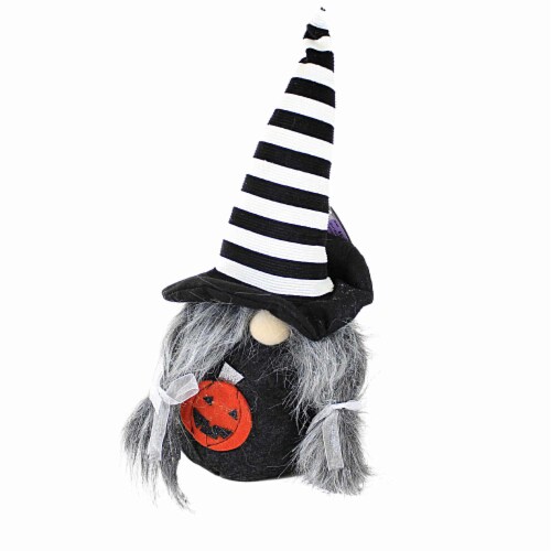 Ganz 13.00 Halloween Plush Gnome Stripe Hat Gray Hair 1 Count Foods Co