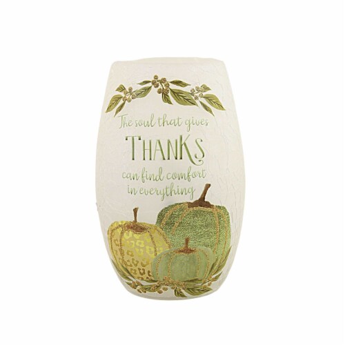 Stony Creek Beautiful Bounty Small Vase Autumn Thanksgiving Klf2204 Thanks Perspective: front