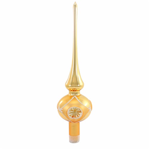 Sbk Gifts Holiday Gold Stardust Tree Topper Christmas Finial Reflector 572250447 Perspective: front