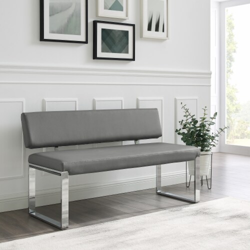 Bench with chrome legs discount