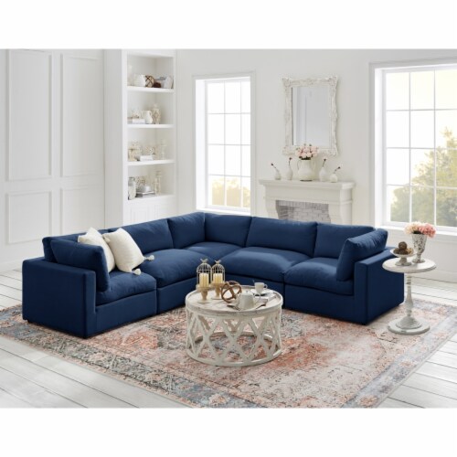 White linen sectional deals