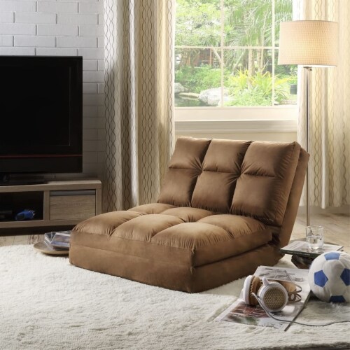 Posh Living FC40 09BN UE Loungie Microsuede Foam Filling Steel Tube Frame Modern Flip Chair 1 Fred Meyer