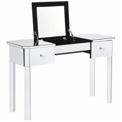 Rylee Mirrored Makeup Vanity Table with Lift up Top Jewelry