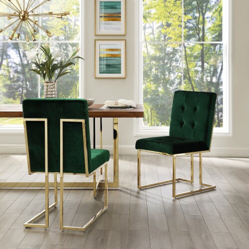 Hunter green shop velvet chair