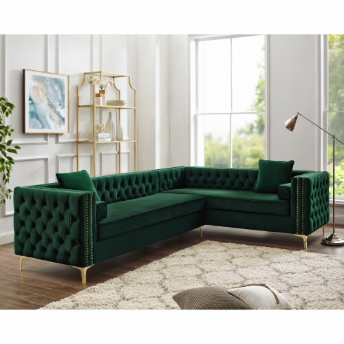 Tufted nailhead sofa deals
