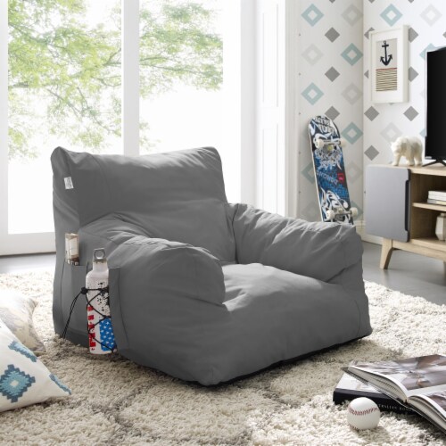 Loungie Comfy Foam Lounge Chair Nylon Bean Bag Indoor Outdoor