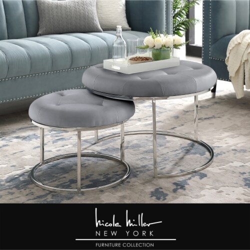 Upholstered nesting discount coffee table
