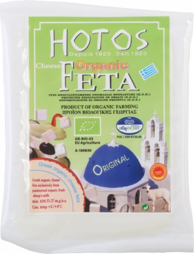 Hotos Organic Feta Cheese Perspective: front