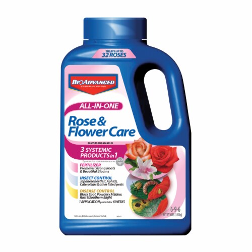 Bioadvanced® All-In-One Rose & Flower Care Ready-To-Use Granules Perspective: front