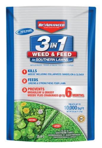 BioAdvanced Weed & Feed Lawn Fertilizer For All Grasses 10000 sq ft