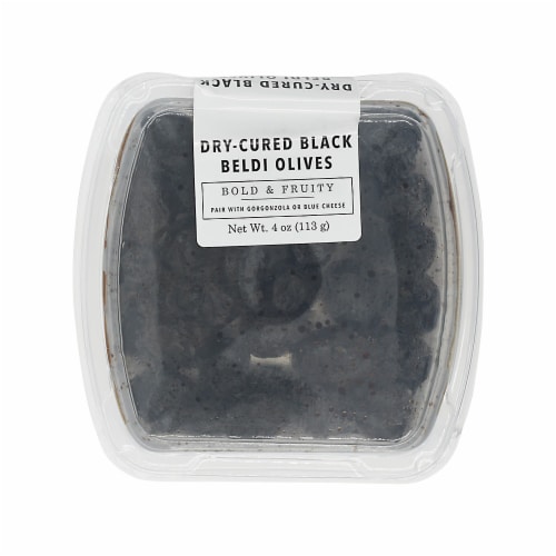 Murray's® Bold & Fruity Dry-Cured Black Beldi Olives Perspective: front