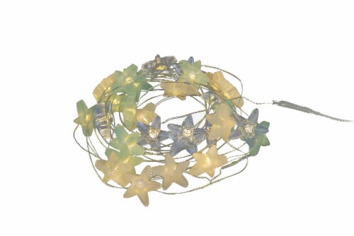 30 Light 10 Foot Starfish Indoor/Outdoor Battery Operated LED String Light Set Perspective: front
