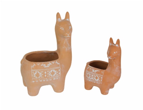 Set of 2 Adorable Terracotta Llama Decorative Planters, One Size - King  Soopers