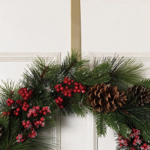 Gerson 12 in metal over the door gold wreath hanger 2666400dib 1