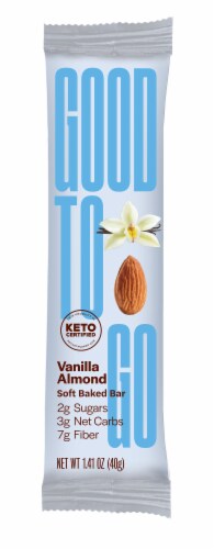 Good To Go Vanilla Almond Keto Snack Bar Perspective: front