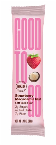 Good To Go Strawberry Macadamia Nut Bars Perspective: front