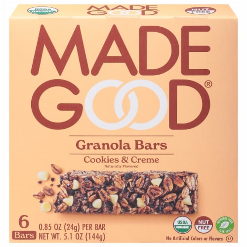 MadeGood™ Cookies and Creme Granola Bars Perspective: front