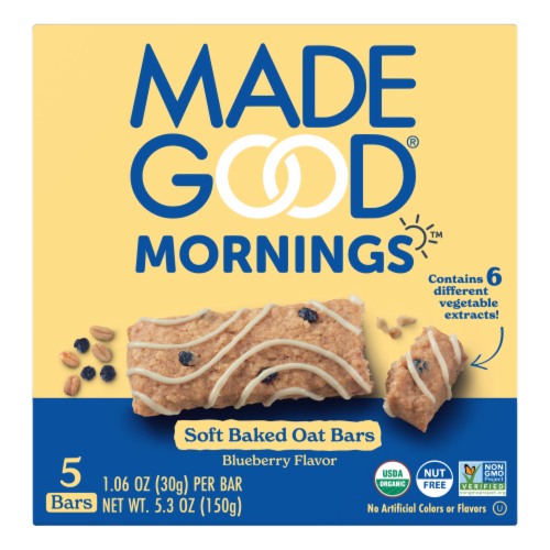 MadeGood® Blueberry Breakfast Bars Perspective: front