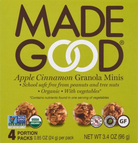 MadeGood Apple Cinnamon Granola Minis Perspective: front