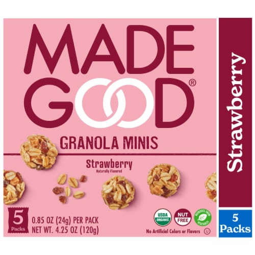 MadeGood® Strawberry Organic Granola Minis Perspective: front
