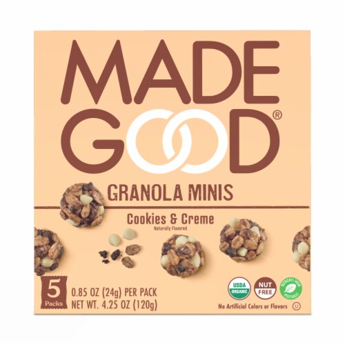 MadeGood® Cookies & Creme Granola Minis Perspective: front