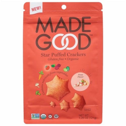 MadeGood™ Star Puffed Pizza Crackers Perspective: front