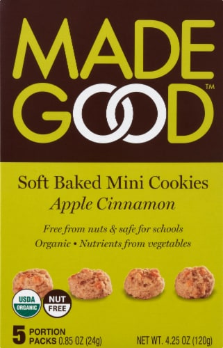 MadeGood Apple Cinnamon Cookies 5 Count Perspective: front