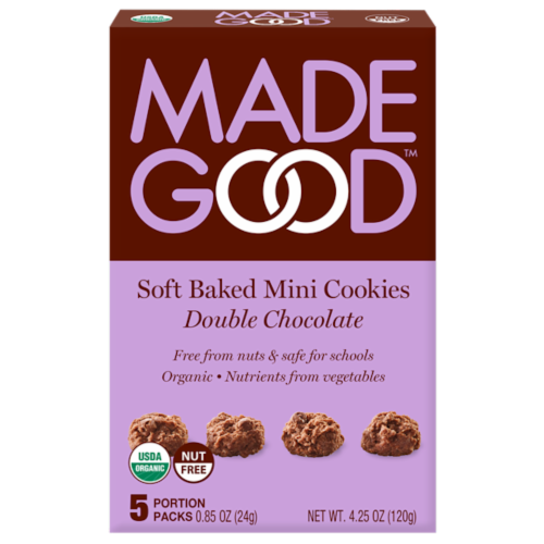 MadeGood™ Double Chocolate Chip Mini Cookies Perspective: front