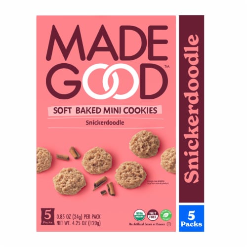 MadeGood™ Snickerdoodle Soft Baked Mini Cookies Perspective: front