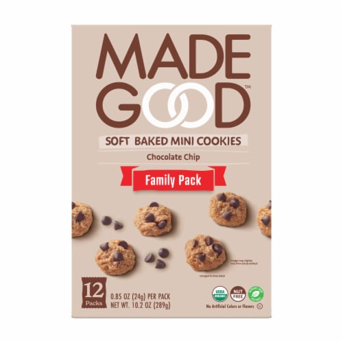 MadeGood Chocolate Chip Mini Cookies Perspective: front