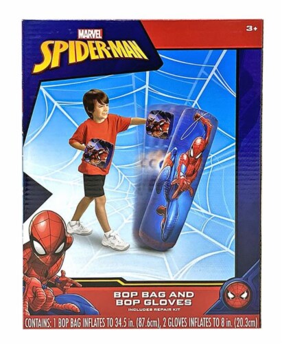 Marvel® Spiderman Bop Bag and Bop Gloves Perspective: front
