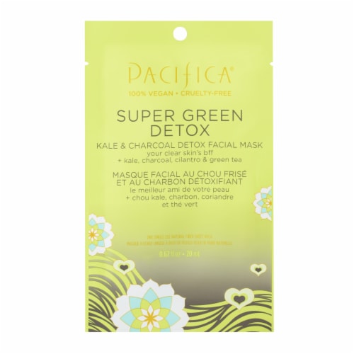 Pacifica® Super Green Detox Kale & Charcoal Detox Facial Mask Perspective: front