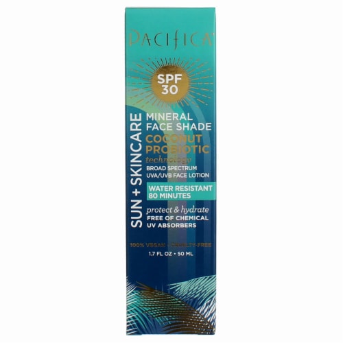 Pacifica® Vegan Sun + Skincare Face Shade Water Resistant Mineral SPF 30 Face Lotion Perspective: front