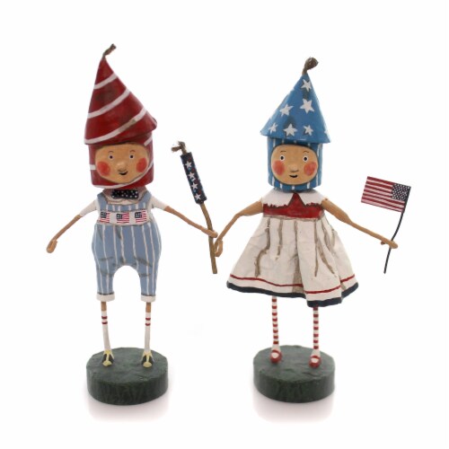 Lori Mitchell Lil' Firecrackers Resin July Fourth Partiotic 34036 Perspective: front