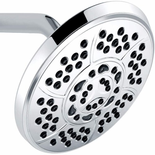 Wassern Shower Head, High Pressure Flow Wall Mount Massage Rainfall Powerful Rain Spray 7 inc Perspective: front
