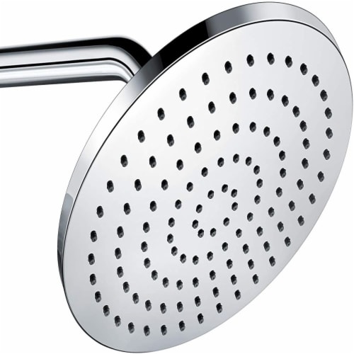 Shower Head, Wassern High Pressure Flow Wall Mount Massage Rainfall Powerful Rain Spray 8 inc Perspective: front