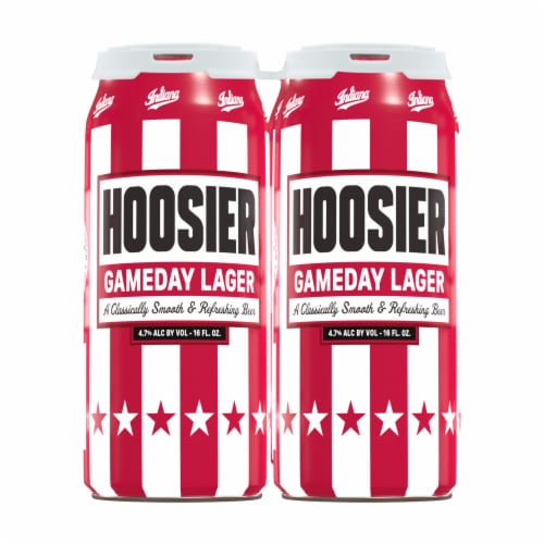Upland Seasonal Hoosier Game Day Lager Perspective: front