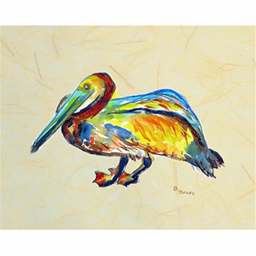 Betsy Drake PM984B Gertrude Pelican B Place Mat - Set of 4 Perspective: front