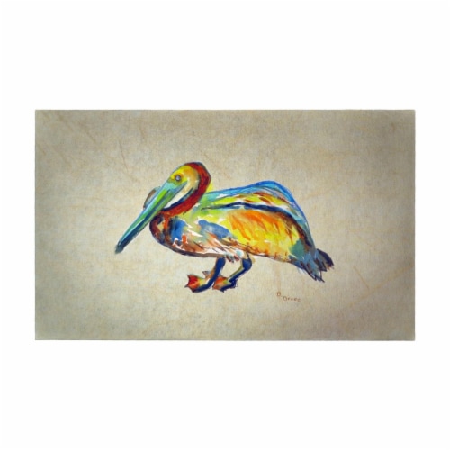 Betsy Drake DM984BG 30 x 50 in. Gertrude Pelican B Door Mat Perspective: front