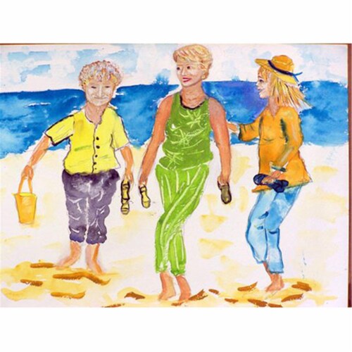 Betsy Drake PM415 Grandma At the Beach Place Mat - Set of 4 Perspective: front