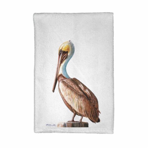 Betsy Drake KT035 Pelican Left Kitchen Towel Perspective: front